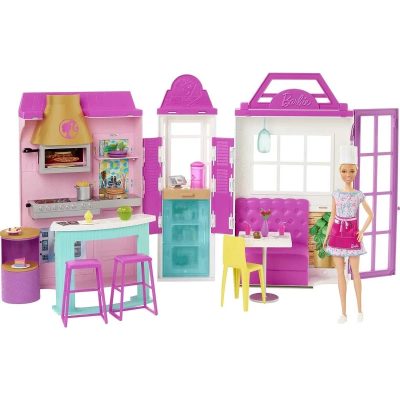 Barbie Mobilier Coffret Restaurant Avec Une Poupée Incluse, Plus De 30 Accessoires 2 Barbie Mobilier Coffret Restaurant Avec Une Poupée Incluse, Plus De 30 Accessoires – Image 2