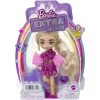 Barbie Poupée Extra Mini Avec Robe à Paillettes Et Mitaines En Fourrure