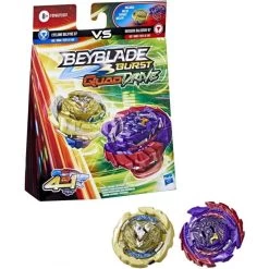 Beyblade Burst QuadDrive, Pack De 2 Toupies De Compétition Berserk Balderov B7 Et Cyclone Belfyre B7