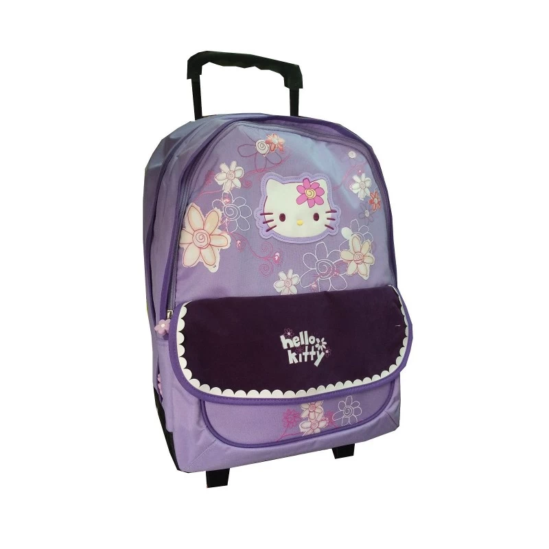 CARTABLE A ROULETTES TROLLEY HELLO KITTY Violet 1 CARTABLE A ROULETTES TROLLEY HELLO KITTY Violet