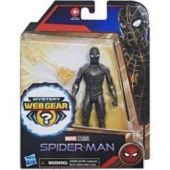 Figurine Spider-Man Noir Et Or De 15 Cm Avec 1 Armure Mystery Web Gear