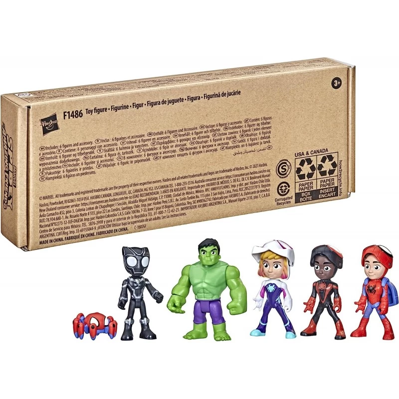 Figurine Spidey And His Amazing Friends,pack De Figurines Identité Secrète Avec Masques Rabattable 2 Figurine Spidey And His Amazing Friends,pack De Figurines Identité Secrète Avec Masques Rabattable – Image 2