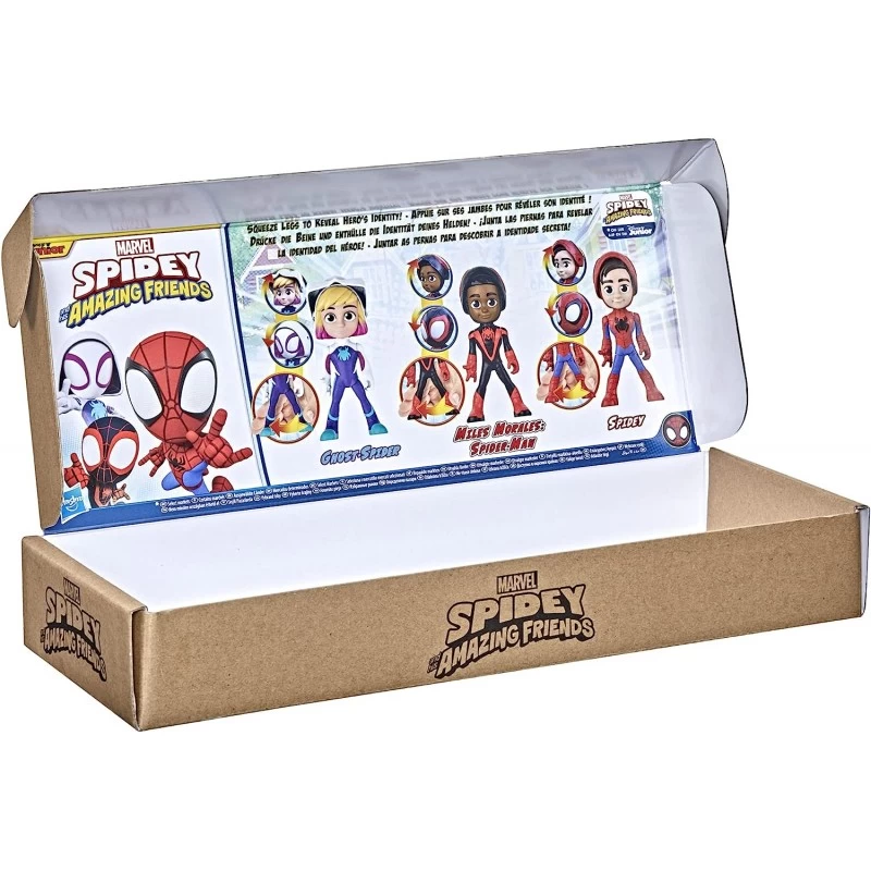 Figurine Spidey And His Amazing Friends,pack De Figurines Identité Secrète Avec Masques Rabattable 3 Figurine Spidey And His Amazing Friends,pack De Figurines Identité Secrète Avec Masques Rabattable – Image 3