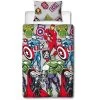 Housse De Couette Avengers Captain America, Thor, Hulk Et Iron Man