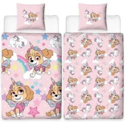 Housse De Couette Pat Patrouille Réversible -EspaceKids Promos Boutique housse de couette pat patrouille avec stella et everest 2