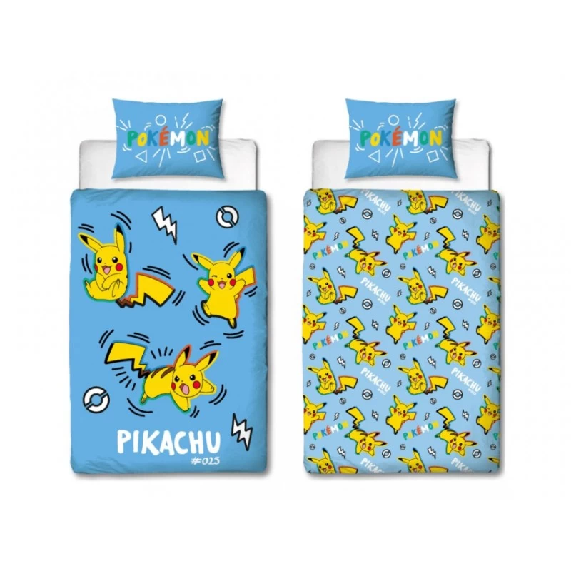 Housse De Couette Pokémon Pikachu 025 Réversible 1 Housse De Couette Pokémon Pikachu 025 Réversible