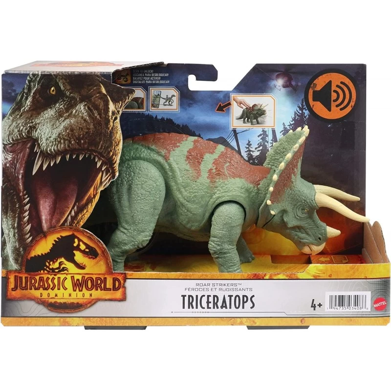 Jurassic World Figurine Articulée Et Sonore De Tricératops 1 Jurassic World Figurine Articulée Et Sonore De Tricératops
