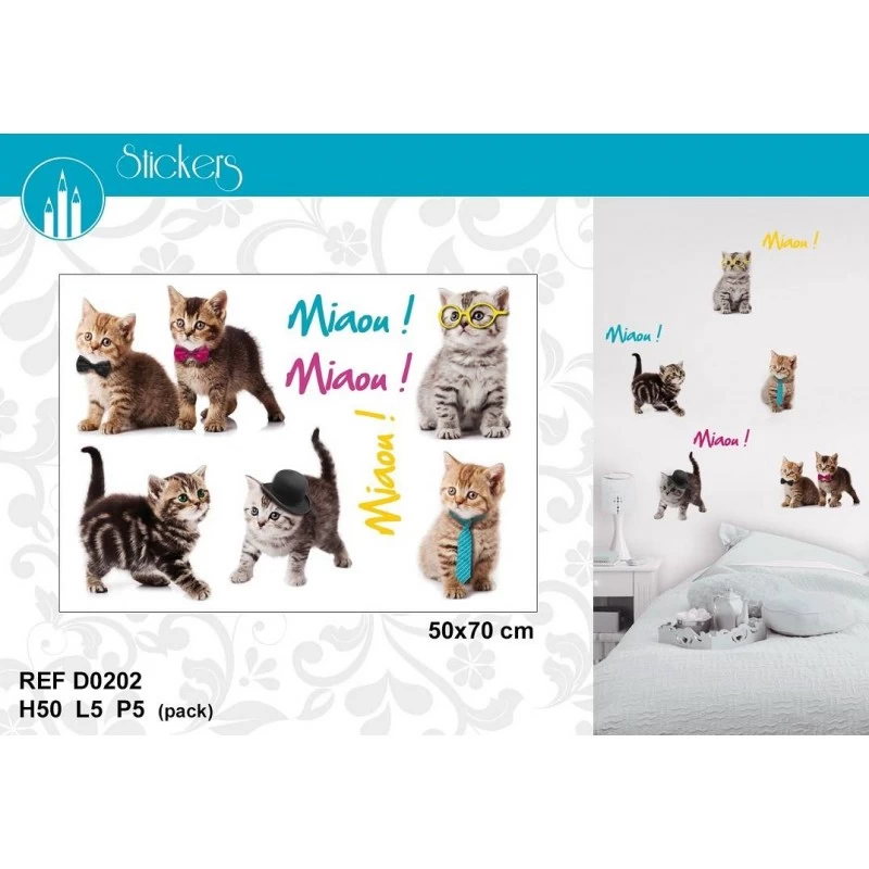 PLANCHE DE STICKERS LES CHATS 1 PLANCHE DE STICKERS LES CHATS