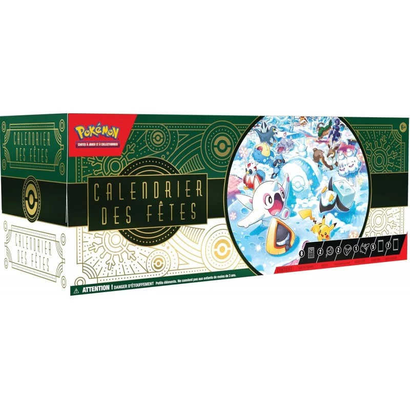 Pokémon Calendrier Des Fêtes (8 Cartes Promo Brillantes, 5 boosters Et Plus) 1 Pokémon Calendrier Des Fêtes (8 Cartes Promo Brillantes, 5 boosters Et Plus)