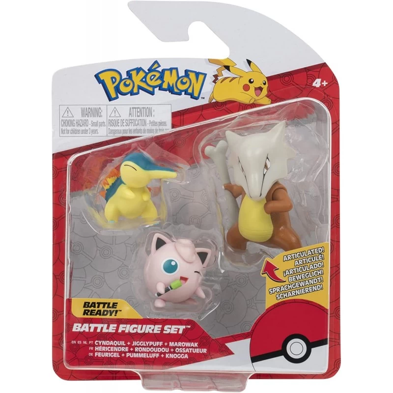 Pokemon Coffret De 3 Figurines Battle Héricendre,rondoudou Et Ossatueur 1 Pokemon Coffret De 3 Figurines Battle Héricendre,rondoudou Et Ossatueur