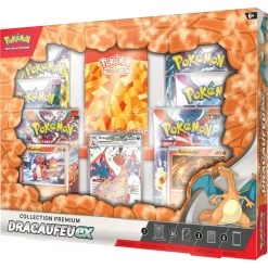 Pokémon - Coffret Premium Dracaufeu-ex + 6 Boosters -EspaceKids Promos Boutique pokemon coffret premium dracaufeu ex 6 boosters 1 2