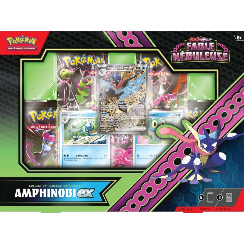 Pokémon - Coffret 5 BoostersEV6.5 Ecarlate Et Violet - Fable Nébuleuse : Amphinobi Ex 1 Pokémon - Coffret 5 BoostersEV6.5 Ecarlate Et Violet - Fable Nébuleuse : Amphinobi Ex