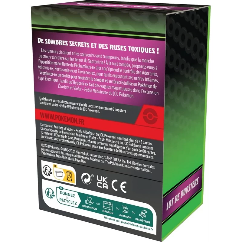 Pokémon : Lot De Boosters Écarlate Et Violet – Fable Nébuleuse (6 boosters) 2 Pokémon : Lot De Boosters Écarlate Et Violet – Fable Nébuleuse (6 boosters) – Image 2