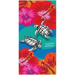 Serviette De Plage Tortues Fleurs