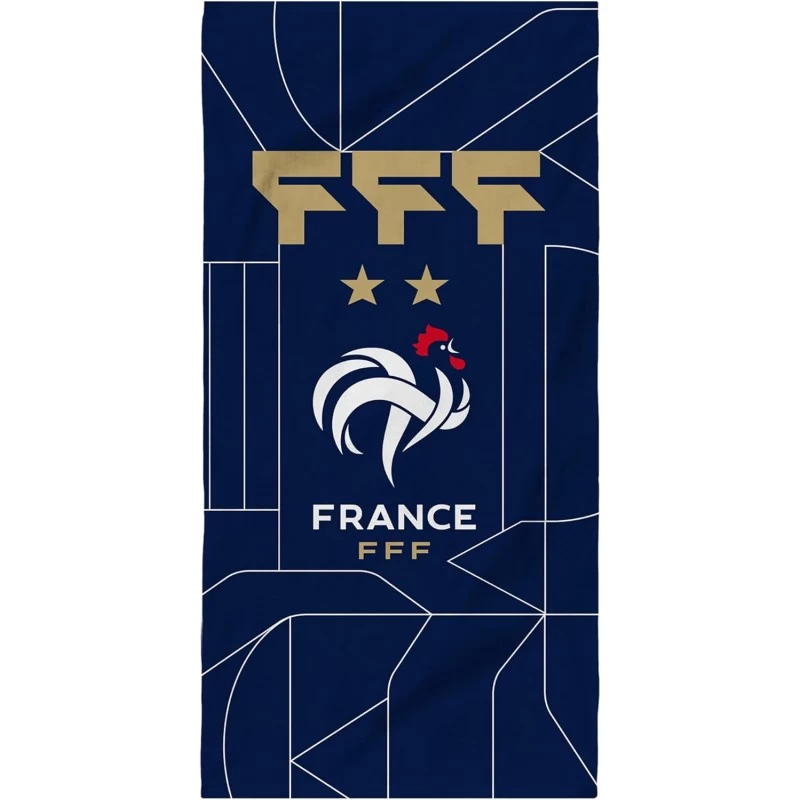 FFF Drap De Bain Fédération Française De Foot Construction 75x150 Cm 1 FFF Drap De Bain Fédération Française De Foot Construction 75x150 Cm