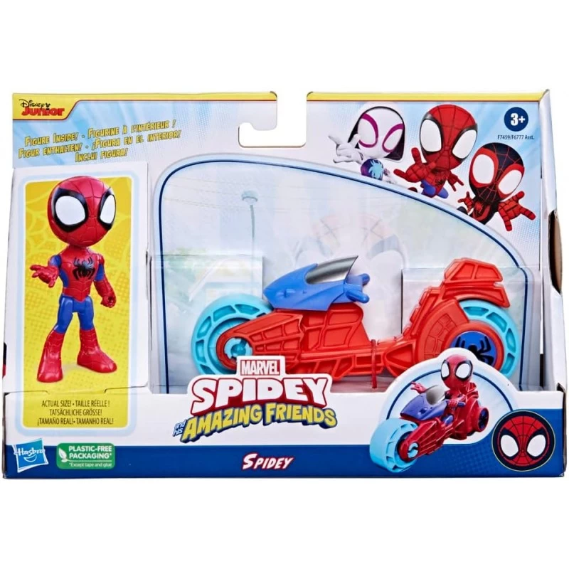 Spidey Et Ses Amis Extraordinaires, Figurine Spidey Avec Moto 1 Spidey Et Ses Amis Extraordinaires, Figurine Spidey Avec Moto