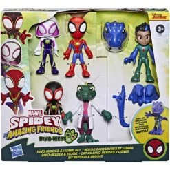 Spidey Pack De 5 Figurines Dino Et Accessoires