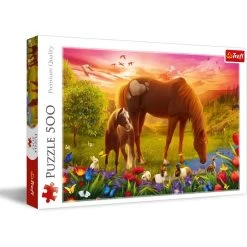 Puzzle 500 Piéces Cheval Et Poulain