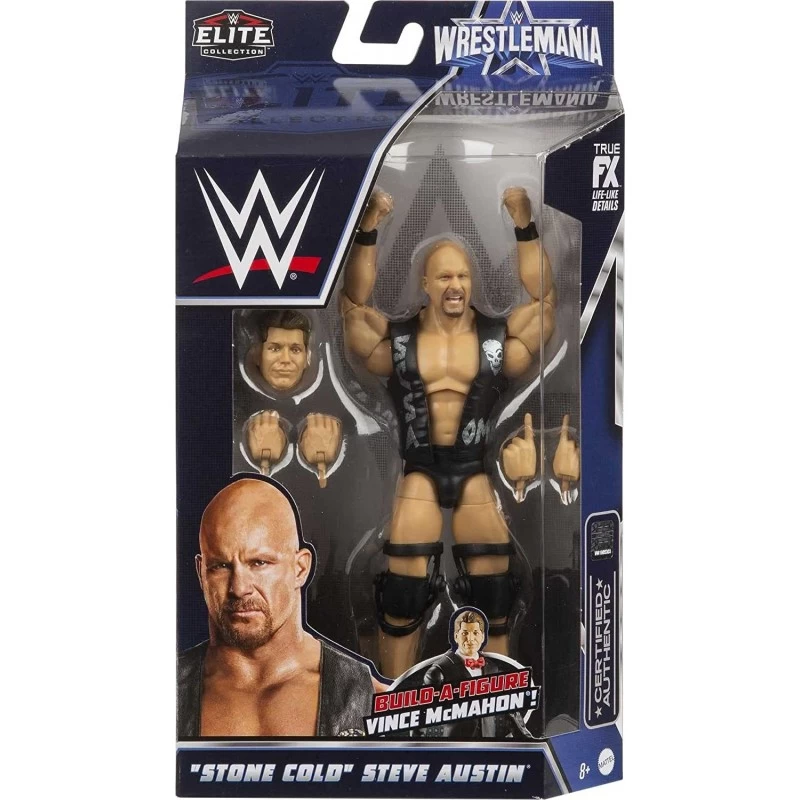 WWE Collection Élite Figurine Articulée De Catch, "Stone Cold" Steve Austin 1 WWE Collection Élite Figurine Articulée De Catch, "Stone Cold" Steve Austin
