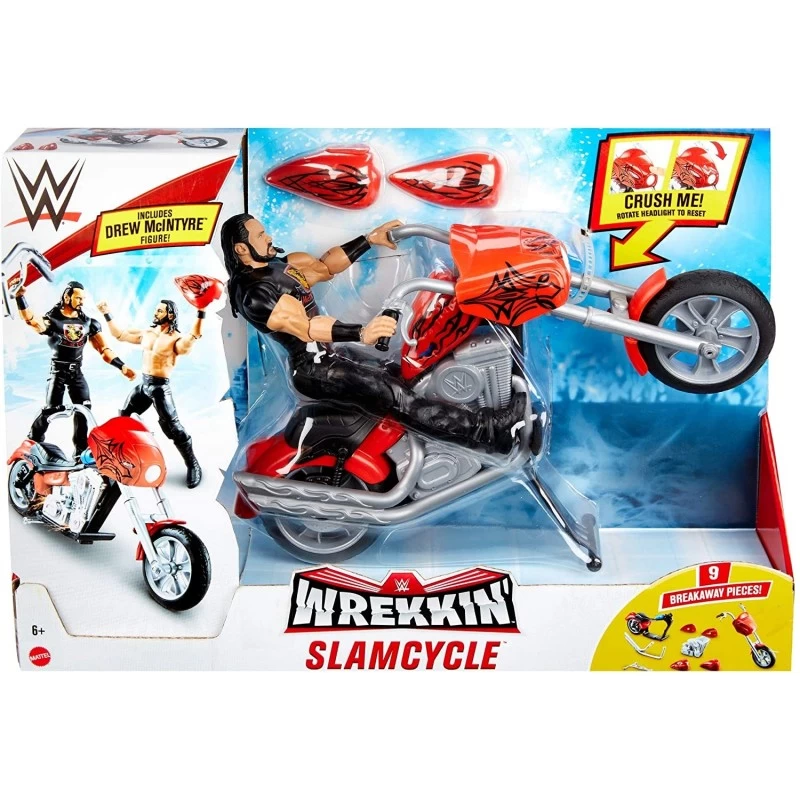 WWE Wreeking Véhicule Slam Cycle, Moto Avec Action Roue Arrière 1 WWE Wreeking Véhicule Slam Cycle, Moto Avec Action Roue Arrière